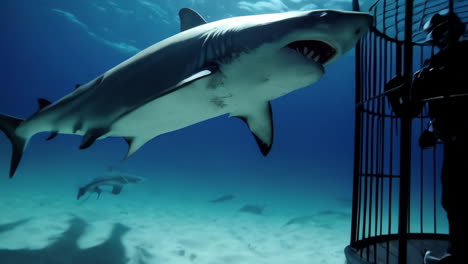 shark cage diving: close encounter in the deep blue sea