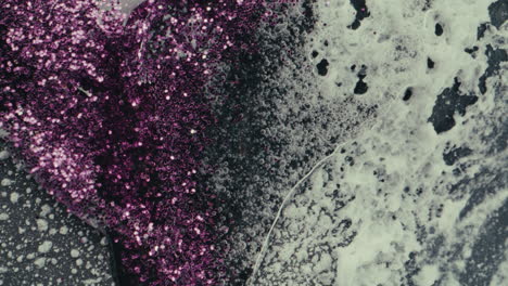 abstract glitter and spatter art