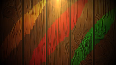 colorful lines and sun beams on wood