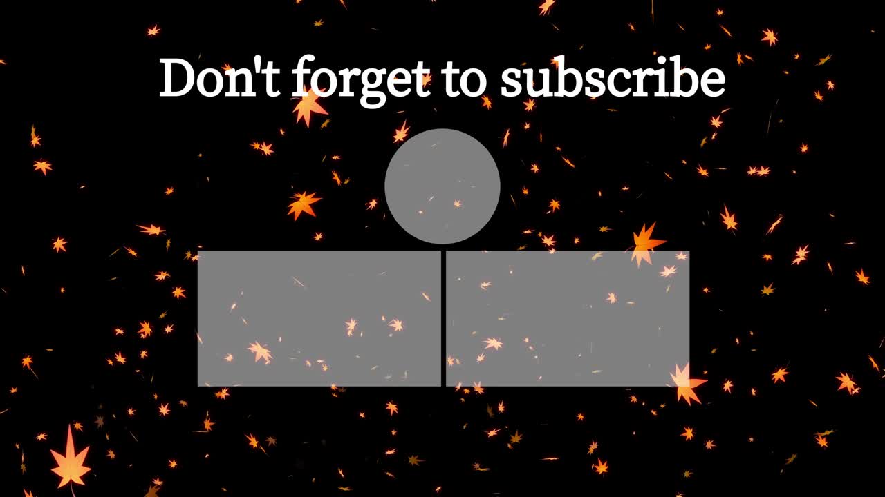 가을 잎 입자 유튜브 엔드 카드 엔딩 스크린 모션 그래픽