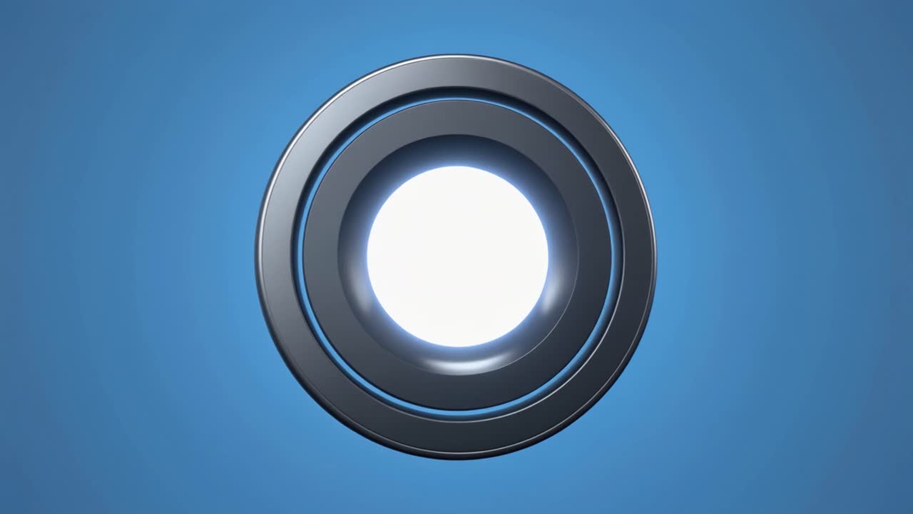 Abstract Metallic Circles with Expanding Glowing Light