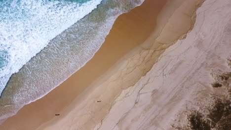 Einsamer-Strand,-Doniños-Strand-In-Ferrol---Orthogonale-Und-Diagonale-Ansicht