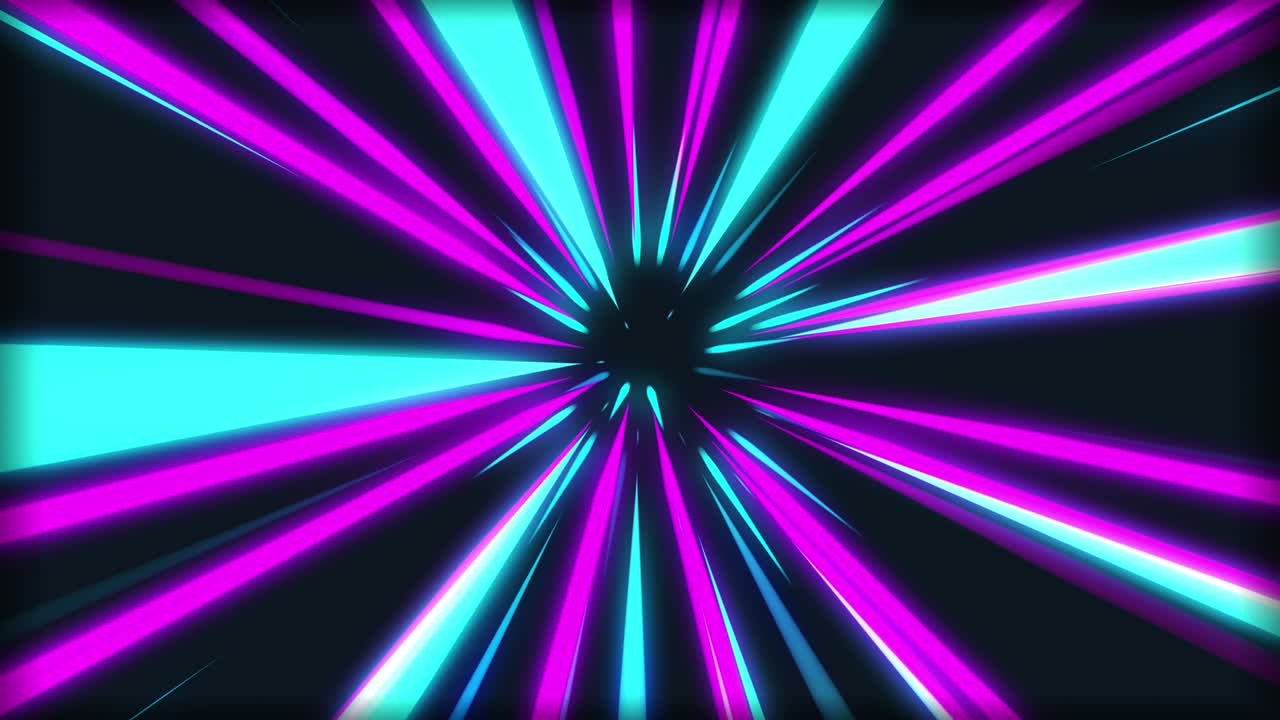 4K Futuristic technology abstract background with pink, blue, vivid lines for network, big data, data center, server, vj, internet, speed. Spectrum vibrant colors, laser show 3d