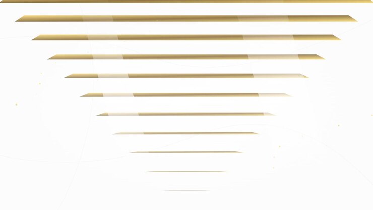 Abstract Golden Horizontal Bars Floating on White Background