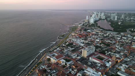 flying above cartagena, colombia