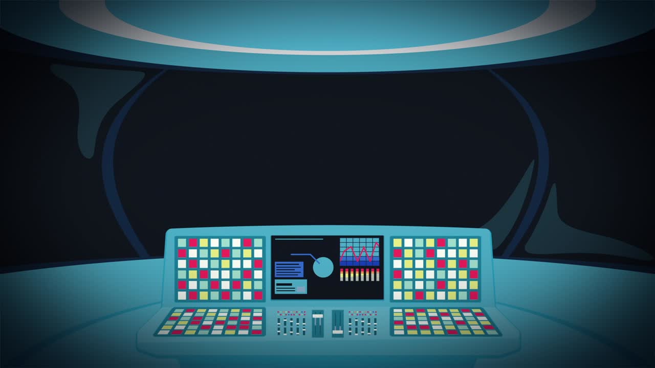 어두운 우주선에서