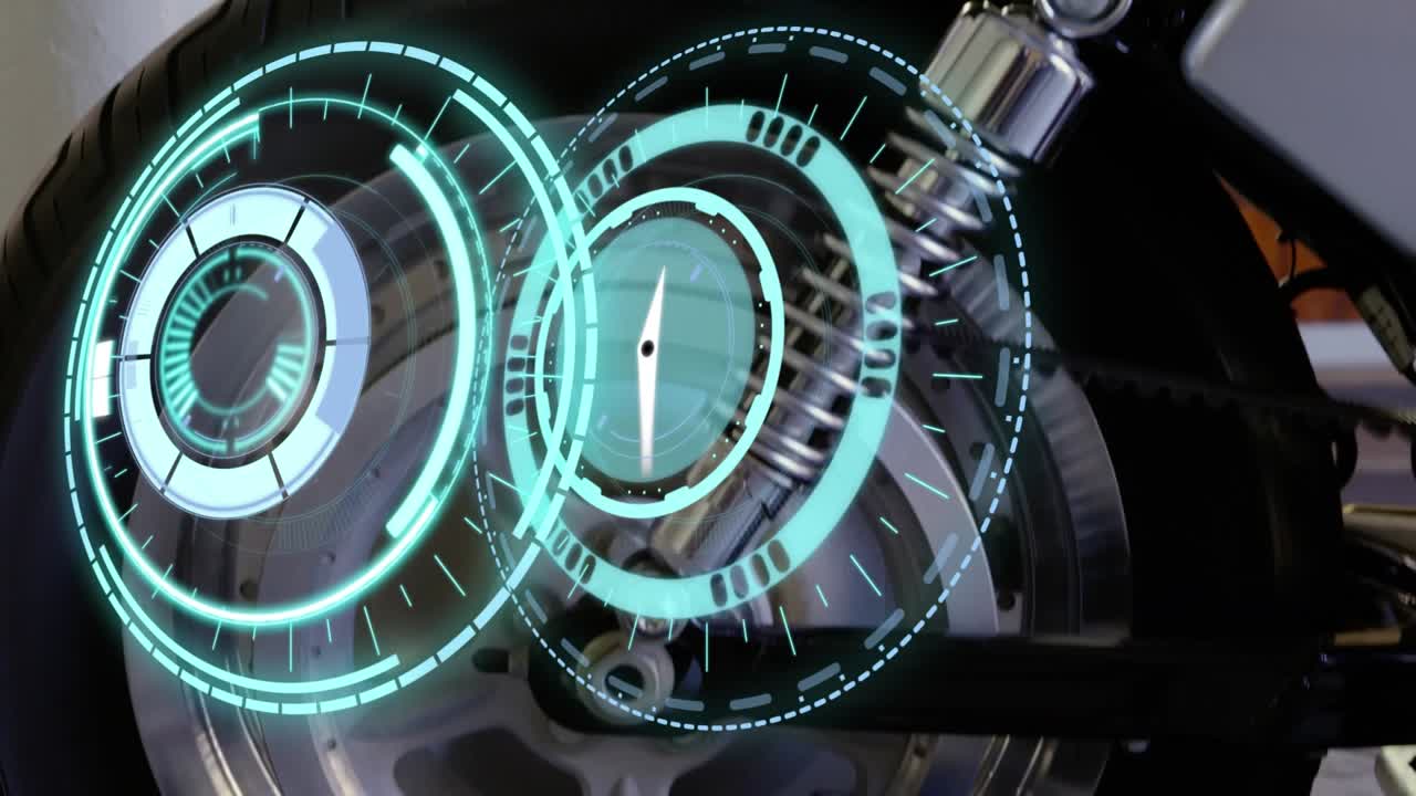 Animation af ur over motorcykel