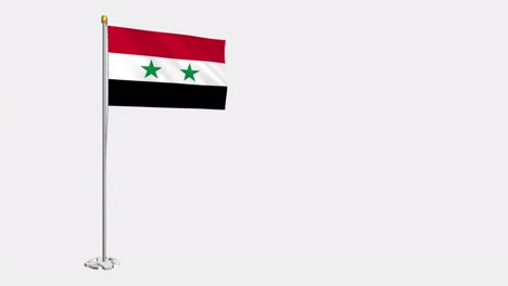 loop video of syria flag  fluttering in the wind, slow motion video of 4k , with alpha channel