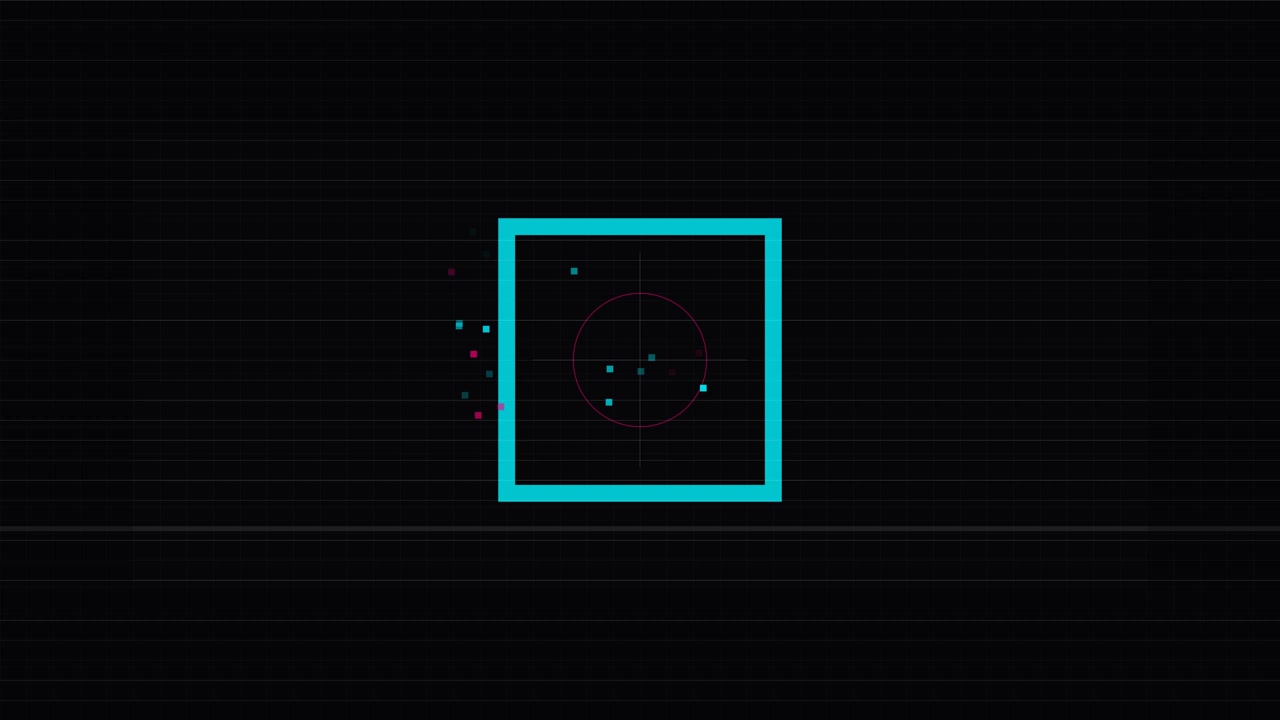 Abstract Digital Motion Graphics with Geometric Shapes and Particles