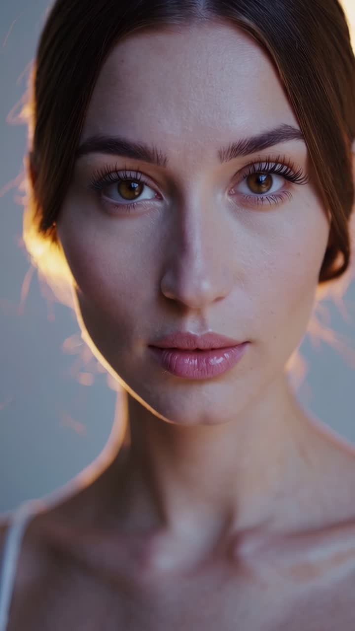 retrato en primer plano de una mujer hermosa