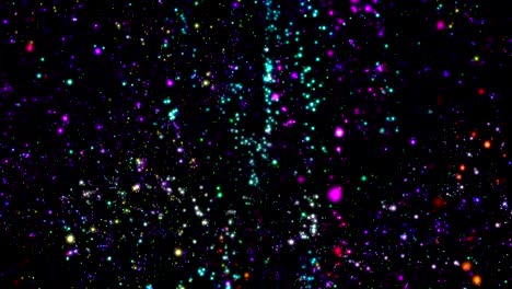 colorful glowing particles background loop