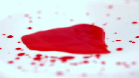 Blood-dropping-onto-white-surface