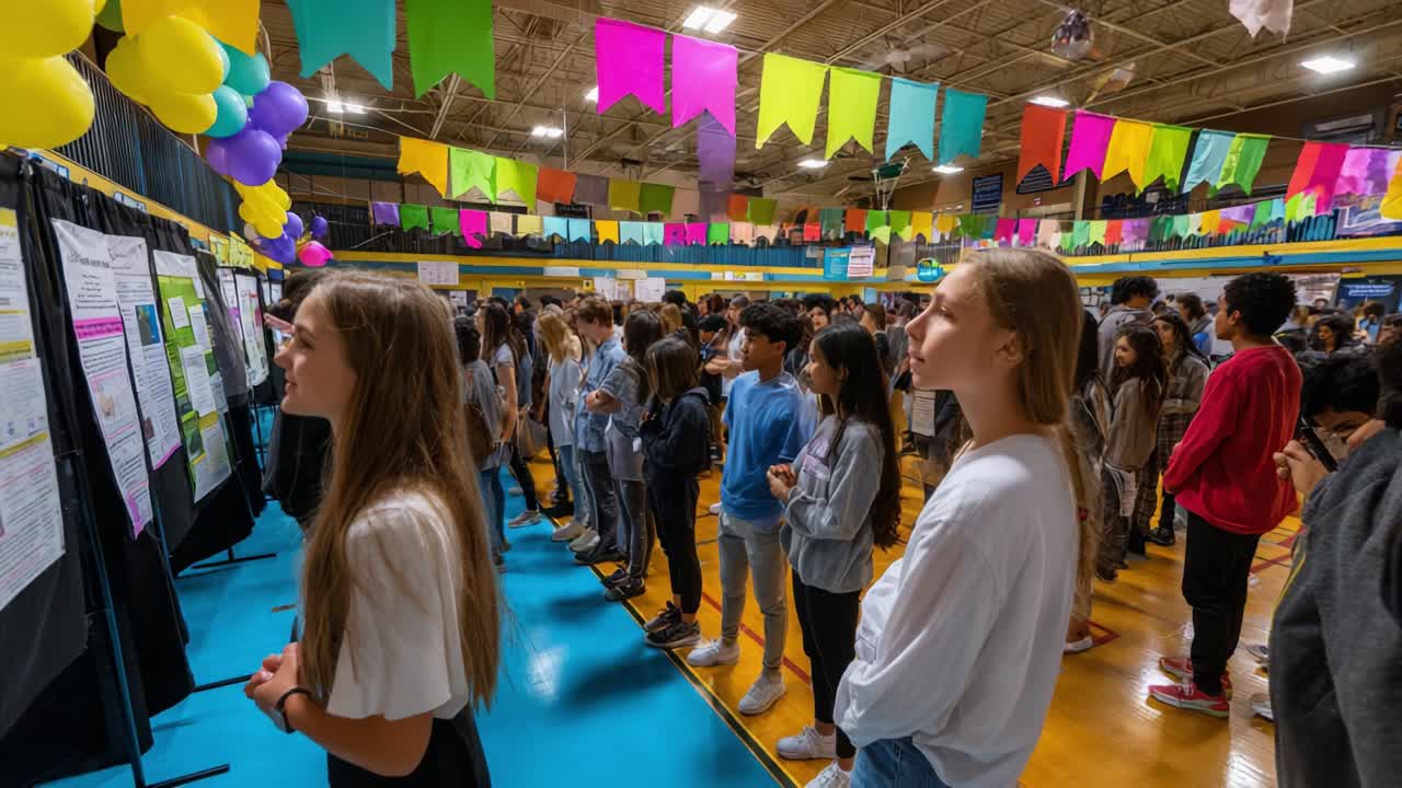 Students at a Science Fair