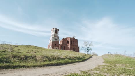 abandoned church on a hill
