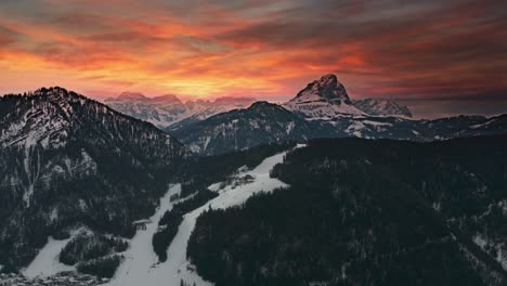 the beautiful sunset over the putia mountain in the italian dolomites