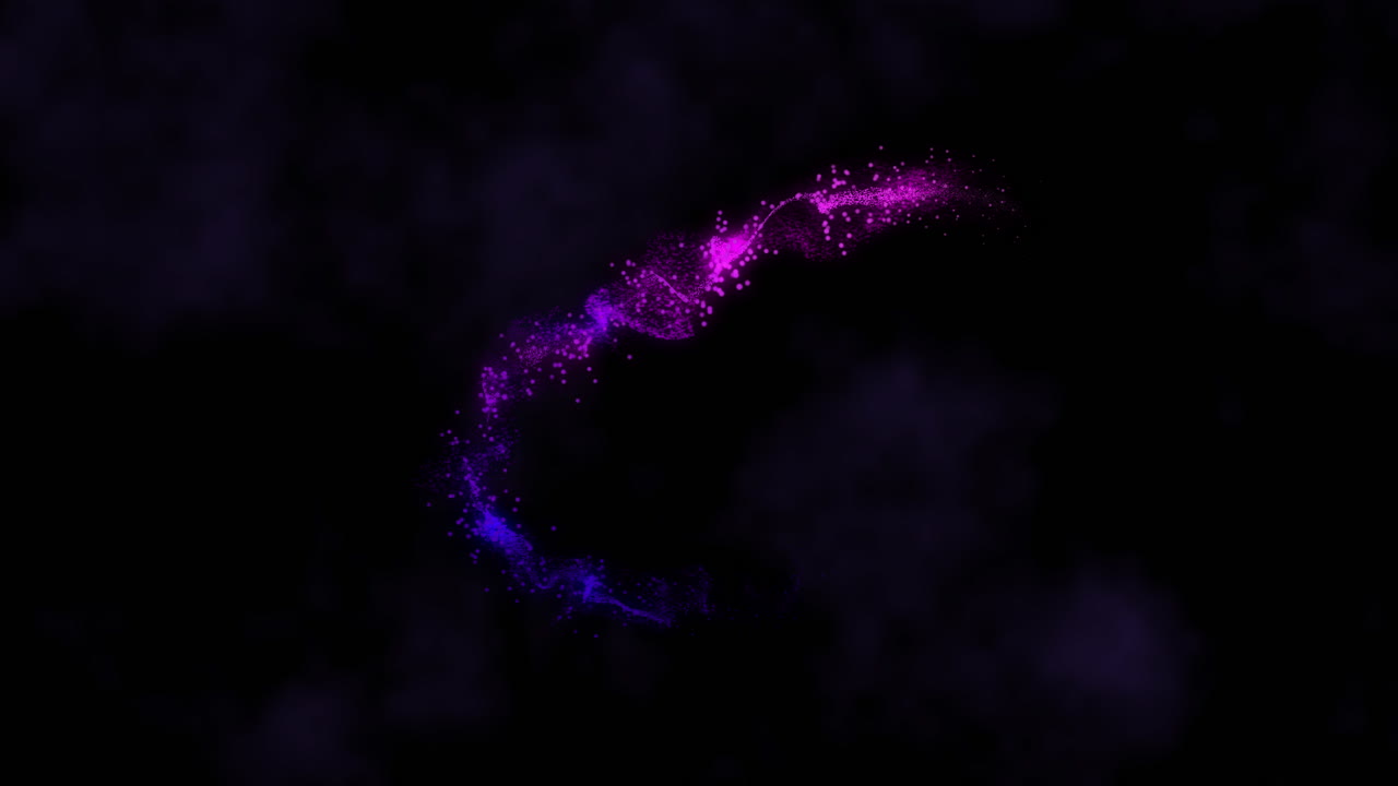 보라색 마술 트레일 이동.플래시 조명이 있는 에너지 플라잉 웨이브 라인