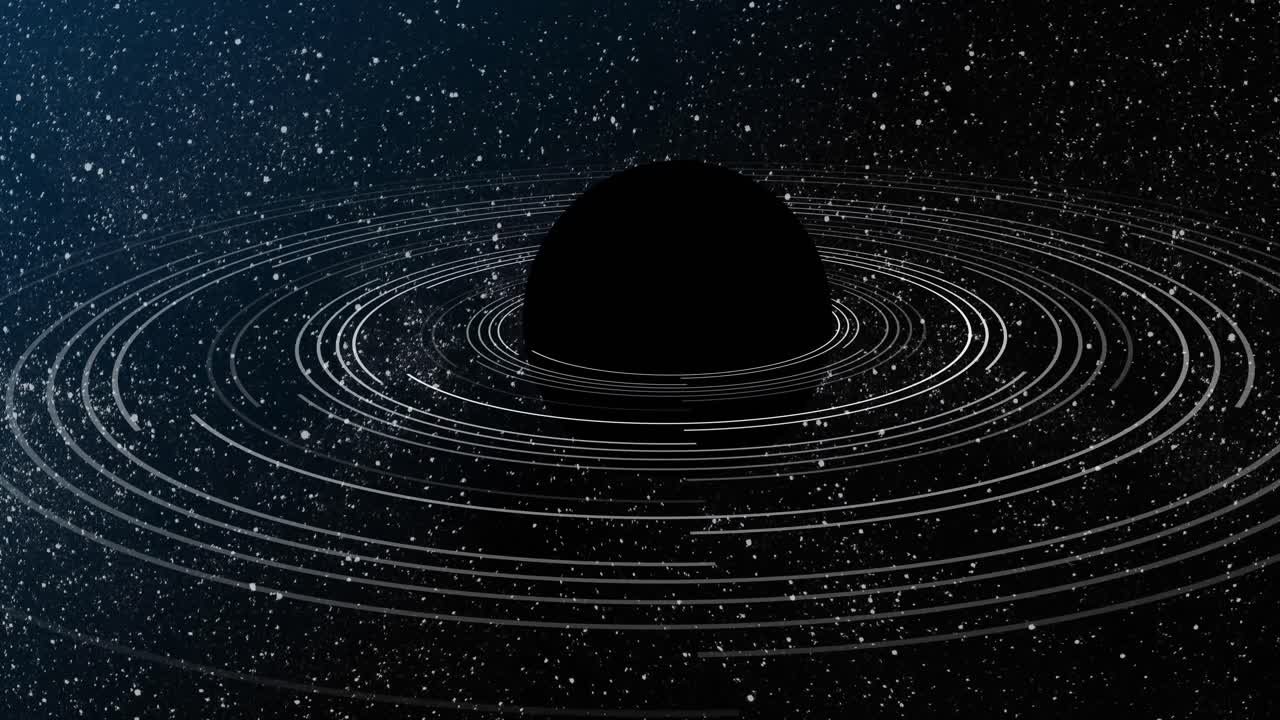 animación del planeta marrón en el espacio