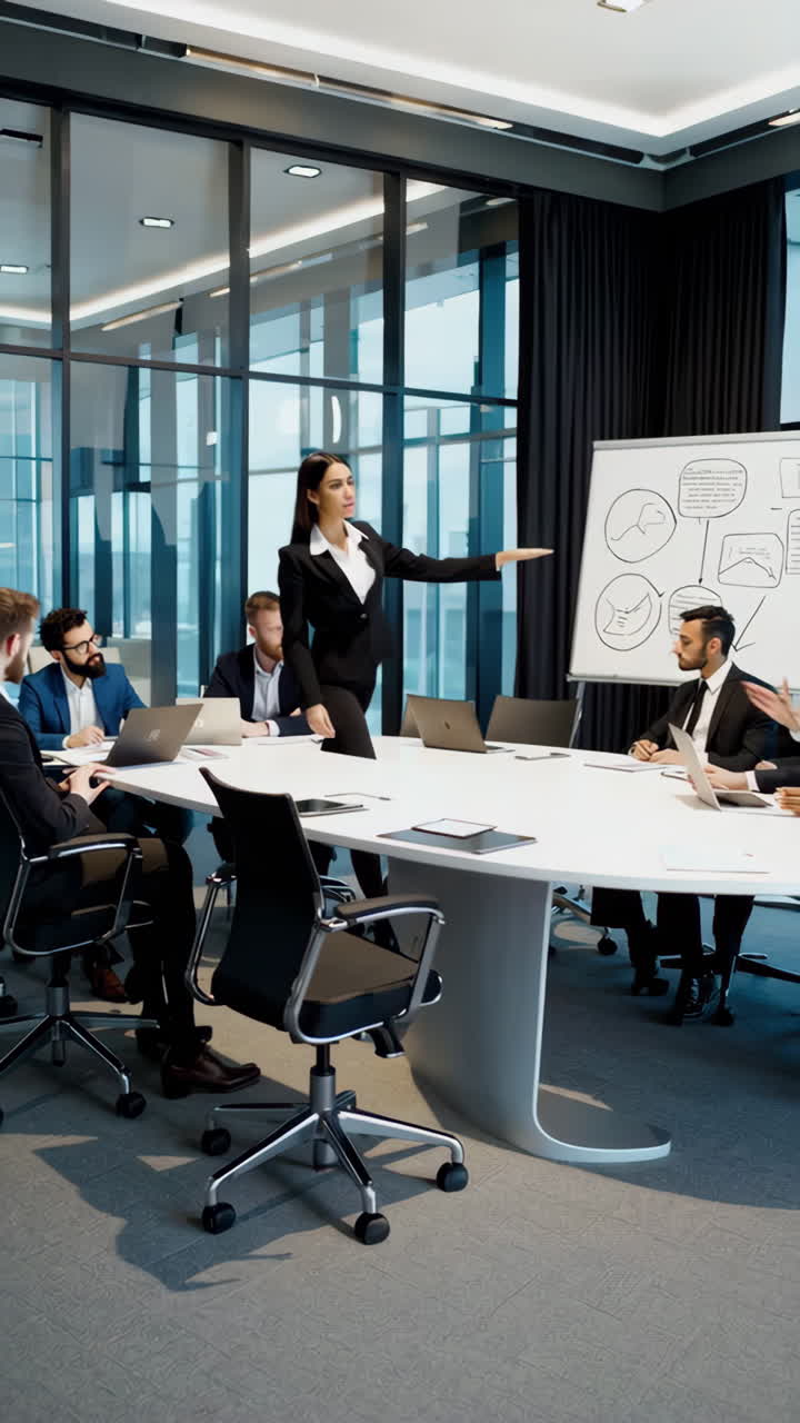 reunión de negocios en una oficina moderna