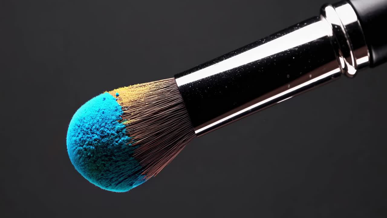 Colorful Makeup Brush with Powder Explosion