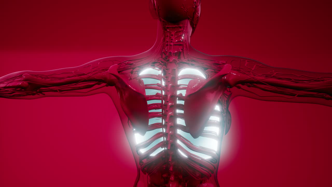 examen radiológico de los pulmones humanos