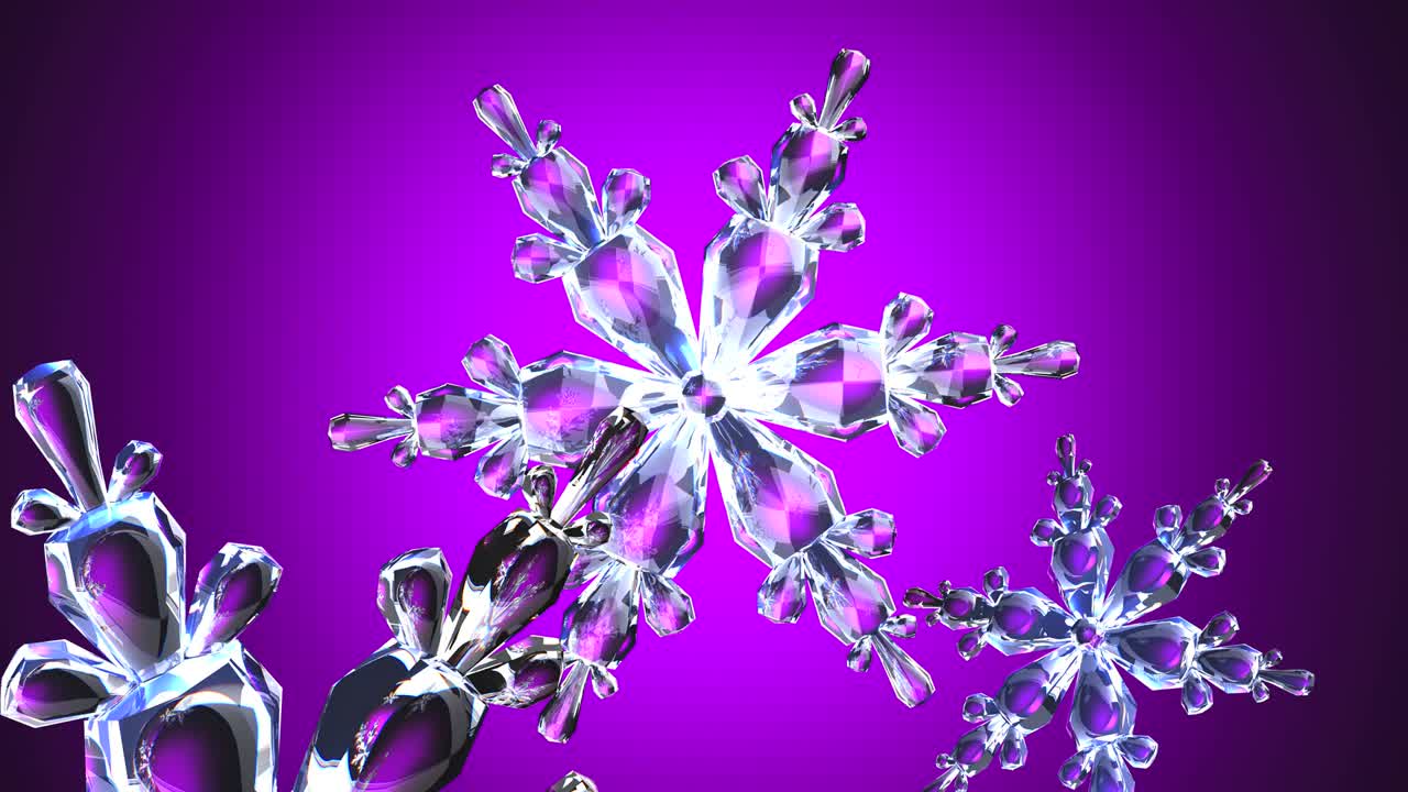 cristales de nieve claros