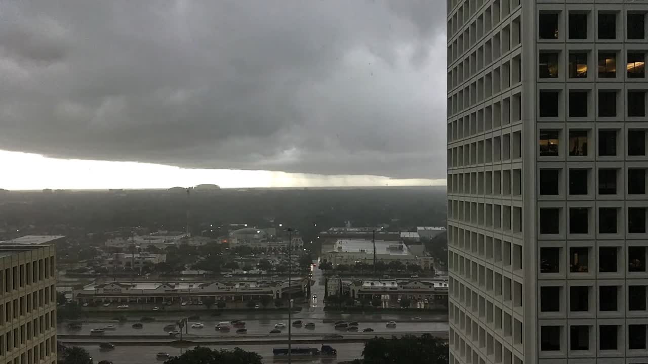 American Freeway Sky View on a Rainy Day