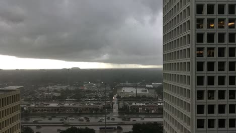 american freeway sky view on a rainy day
