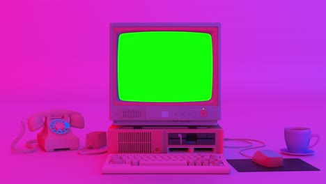 Alter-Computer-Schaltet-Vintage-PC-Mit-Modernem-Hintergrund-4k-Ein-Und-Aus