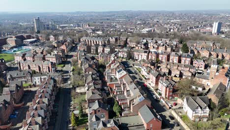 street and roads nottingham city uk drone,aerial