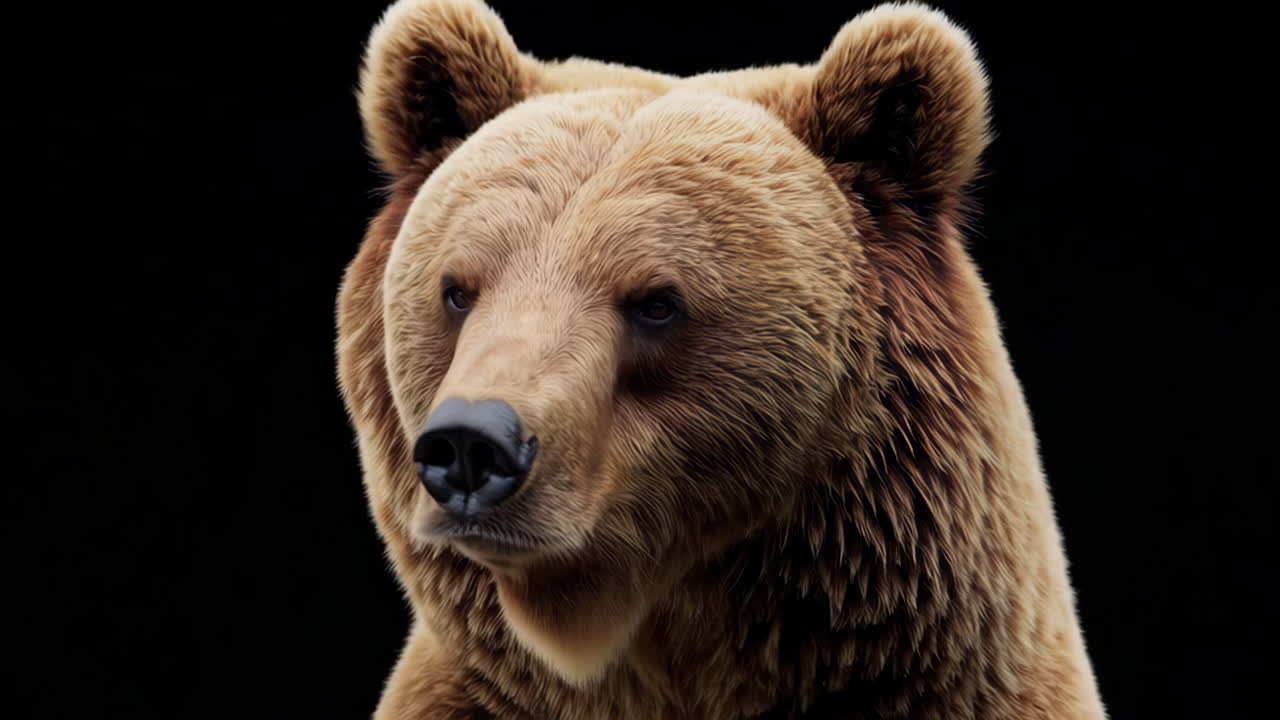 Close-up Portraits of a Majestic Brown Bear