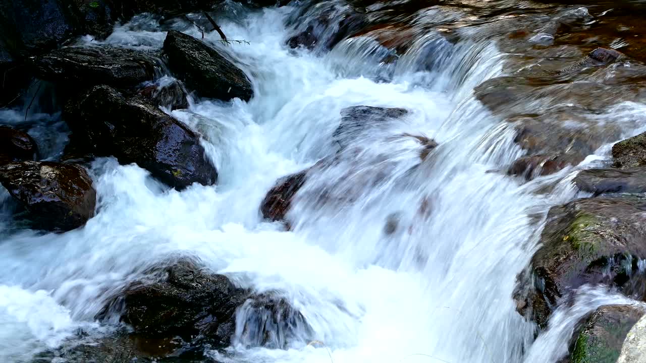 Dettaglio di un fiume di montagna nei Pirenei di Andorra
