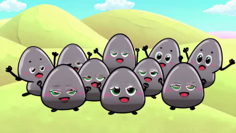 happy stone characters