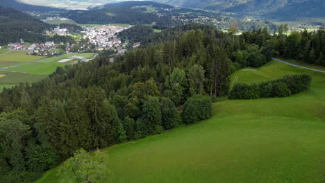 the austrian landscape seen from the air