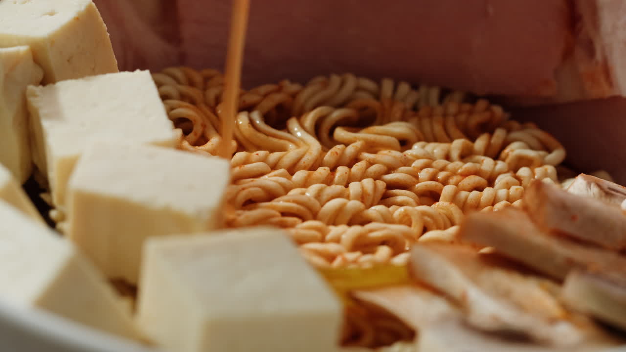 Preparare Ramen istantaneo con tofu e funghi