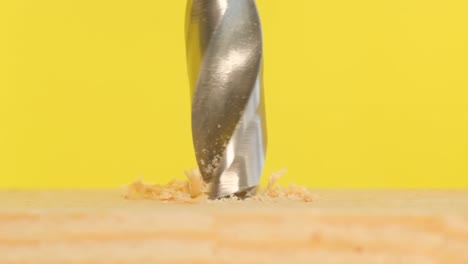 drilling wood with a drill bit
