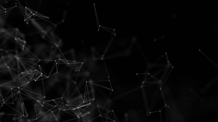 Abstract Network Patterns on Black and Green Backgrounds