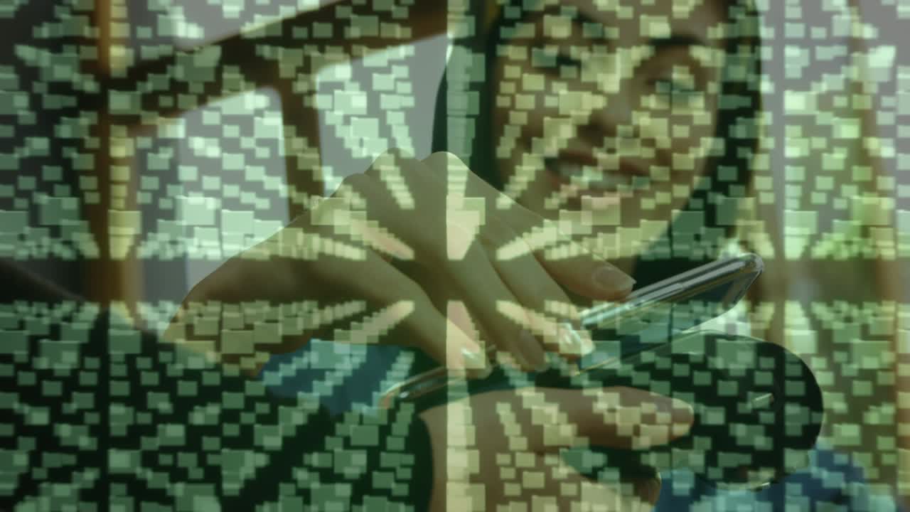 결제 터미널을 사용하는 사람들에 대한 네트워크 보안  ⁇ 락의 애니메이션