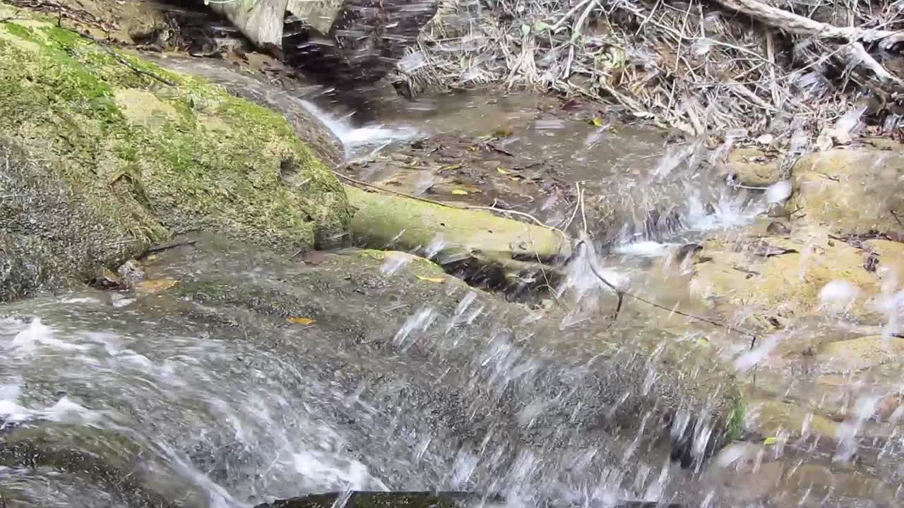 Water splash from an ancient Dutch pump