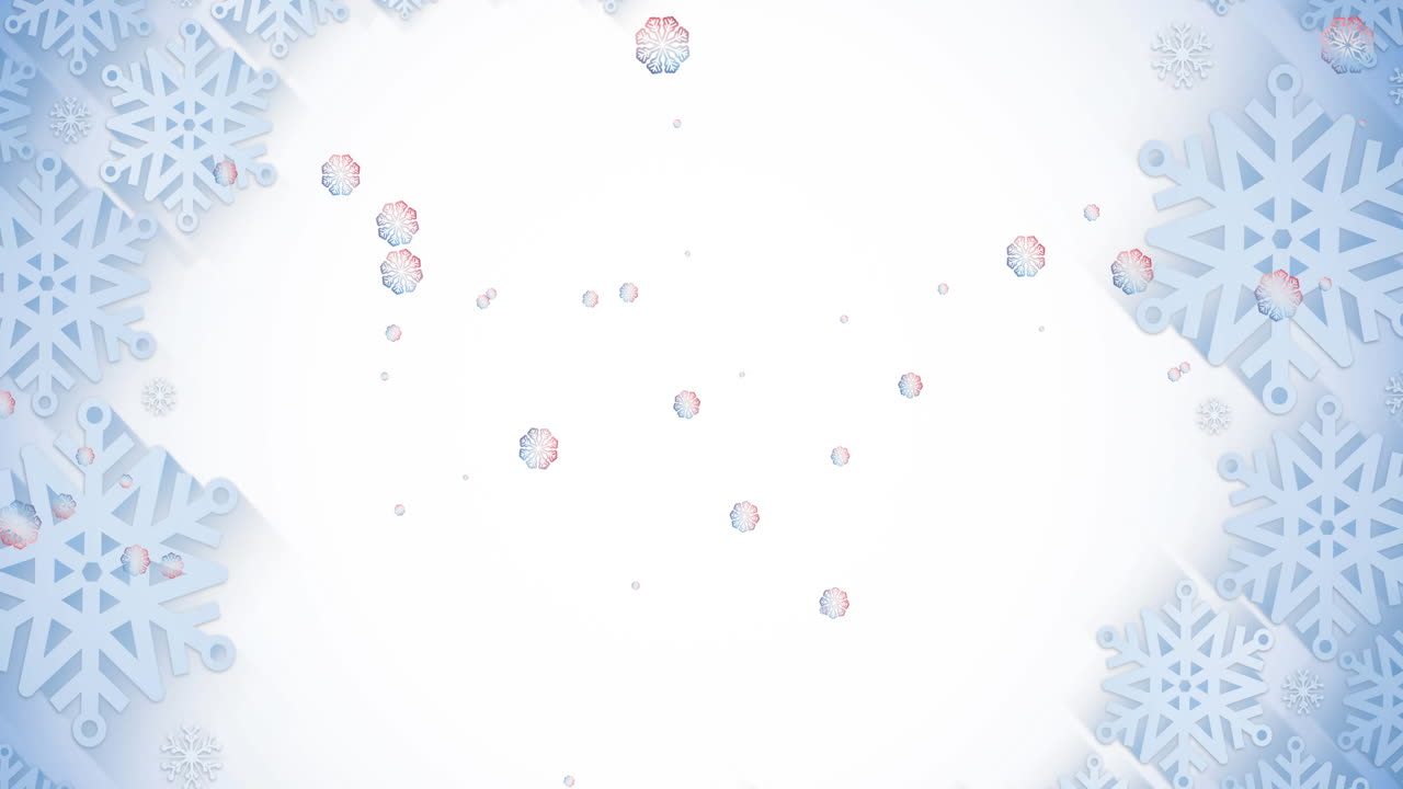 анимация снежинки, падающей на белом фоне