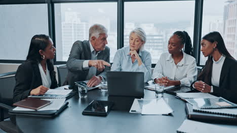 gente de negocios, reuniones y ceo en la computadora portátil