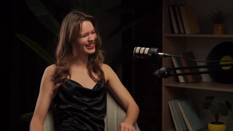 woman interview podcast