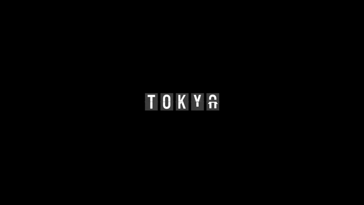 Flip board of text Tokyo 4k