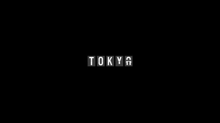 Tabellone a ribalta con testo Tokyo 4k