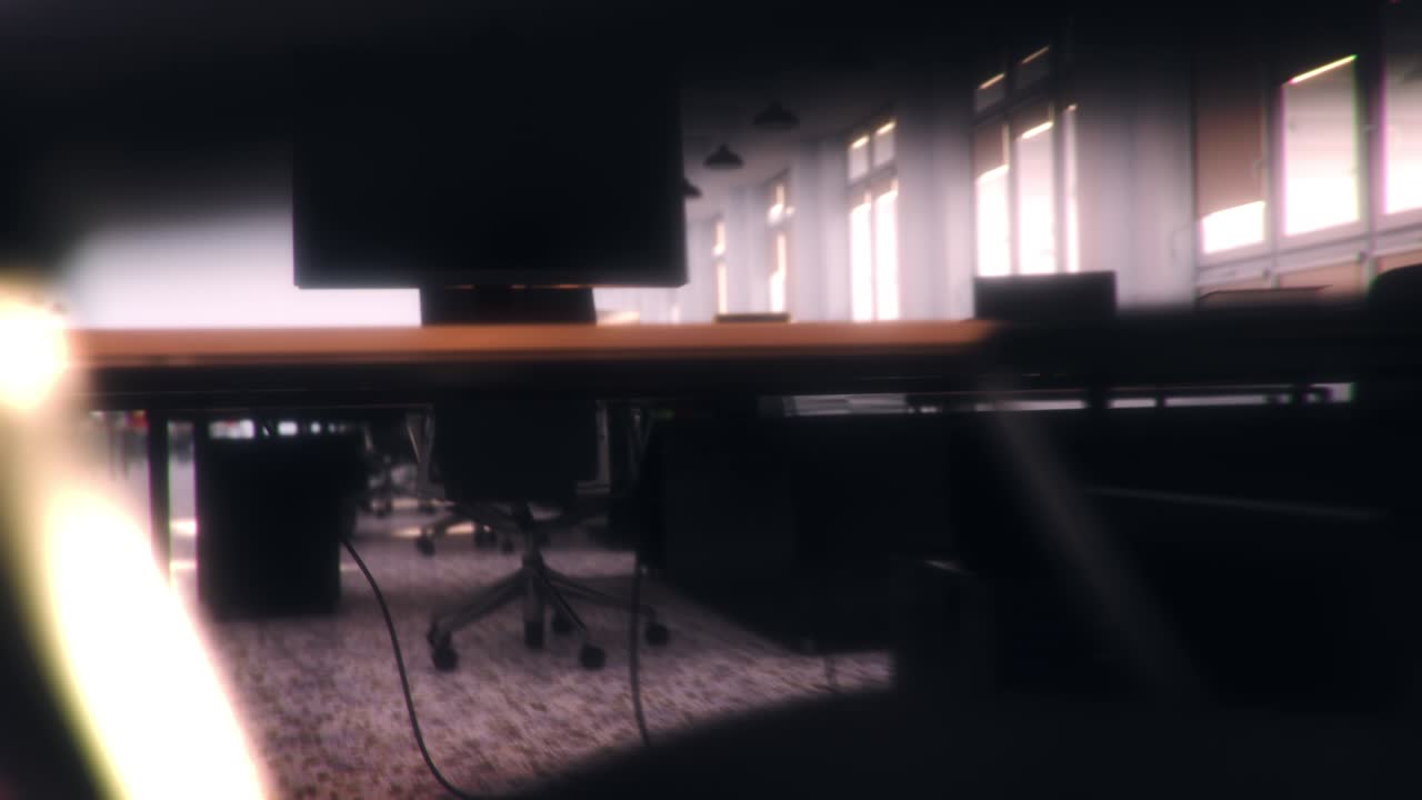 사무실을 통해 비행의 루프 프레임