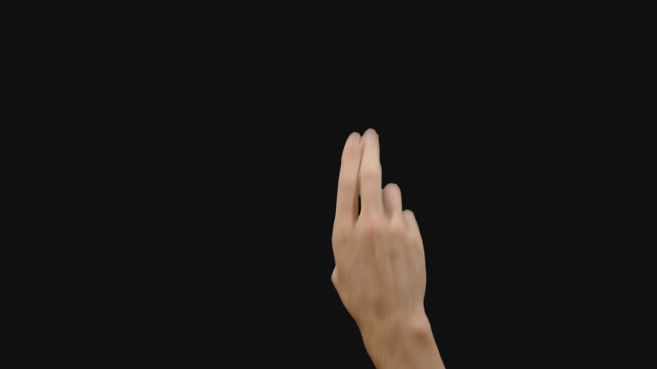 8 개의 다른 미리 키드 크로마 키의 세트 투명한 두 손가락 제스처를 클릭하고 녹색 화면에서 빨리 그리고 느리게 스와이프