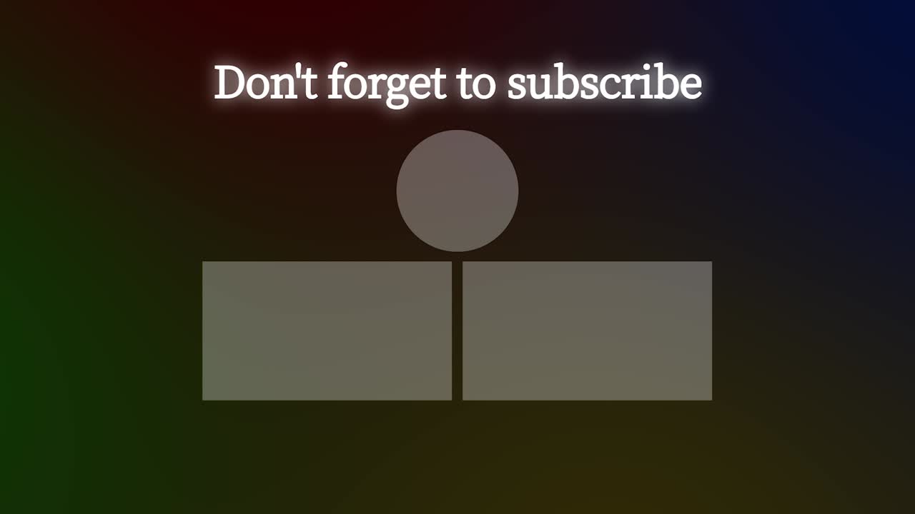 간단한 그라데이션 엔드 카드 엔딩 스크린 모션 그래픽