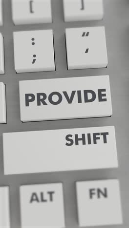 proporcionar la presión de botones en el teclado vídeo vertical
