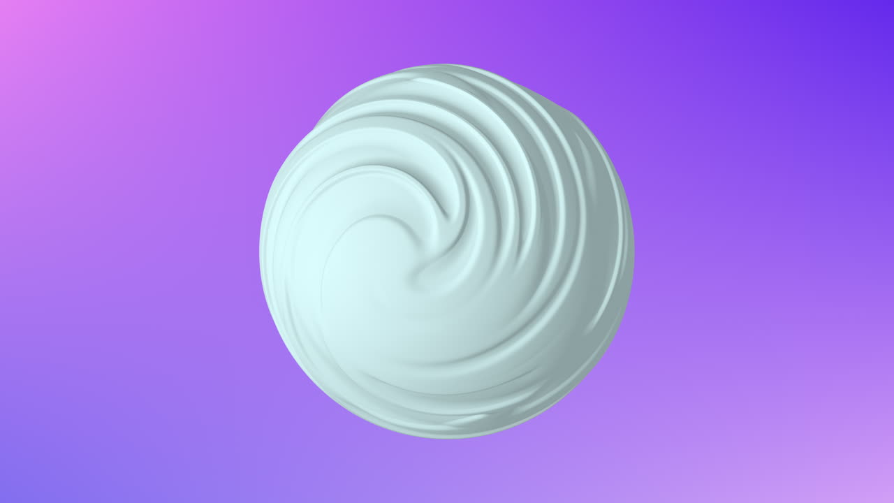 esfera celeste con líneas arremolinadas en fondo púrpura y azul