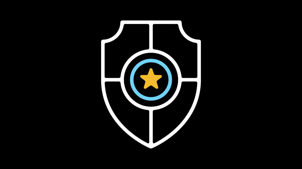 Internet Security Line Icon Animation with Alpha