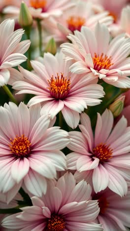 close-up of pink daisy flowers